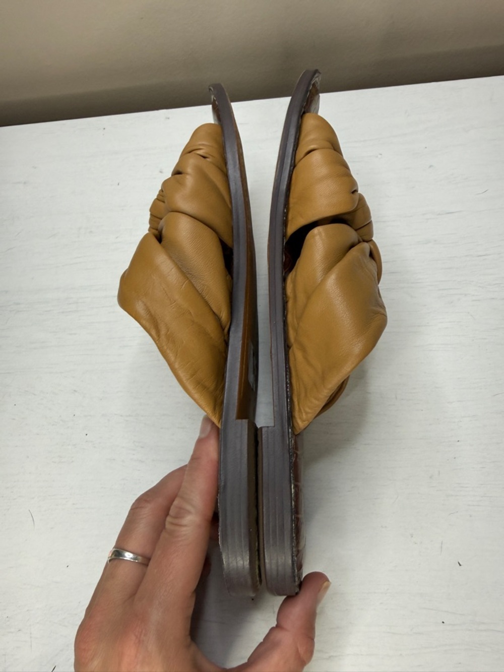 Sam Edelman Garson Slide Sandal Knotted Leather Cushioned Sz 8 - Picture 5 of 13